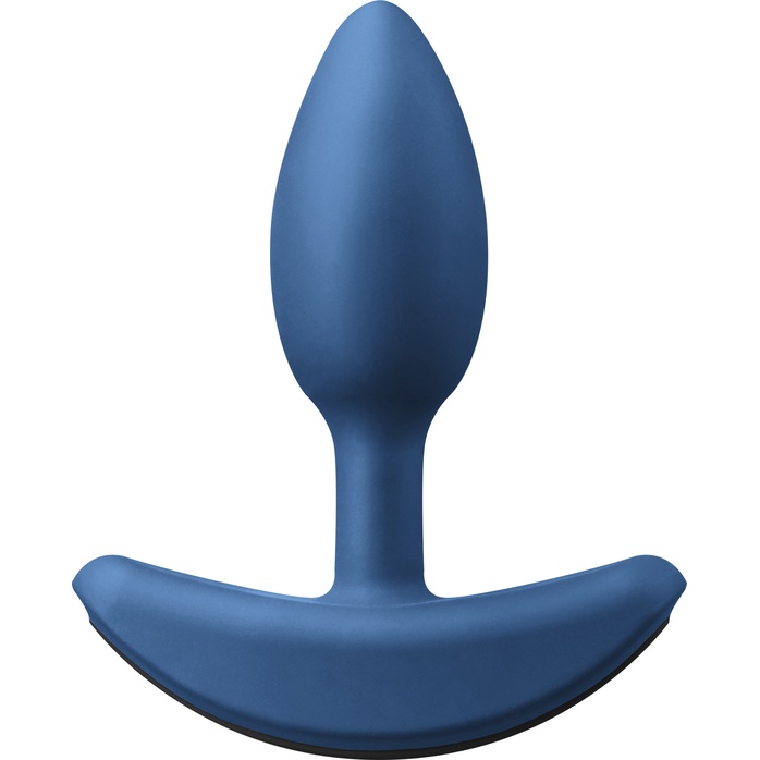 Маленькая голубая анальная вибропробка Heavyweight Plug Small - 10,3 см - Renegade
