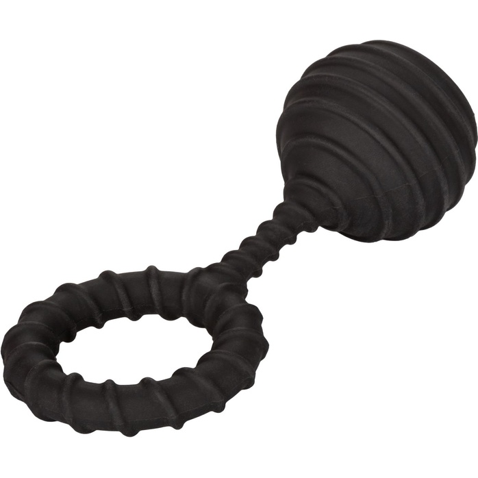 Черное эрекционное кольцо с утяжелителем Weighted Ring Large - Colt. Фотография 2.