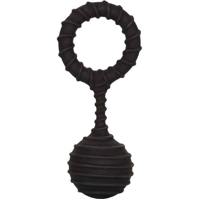 Черное эрекционное кольцо с утяжелителем Weighted Ring Large - Colt