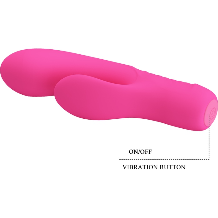 Розовый вибратор с клиторальным отростком Tim - 15,5 см - Pretty Love. Фотография 7.