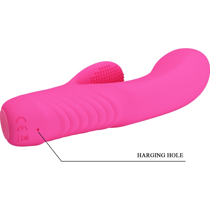 Розовый вибратор с клиторальным отростком Tim - 15,5 см - Pretty Love. Фотография 8.
