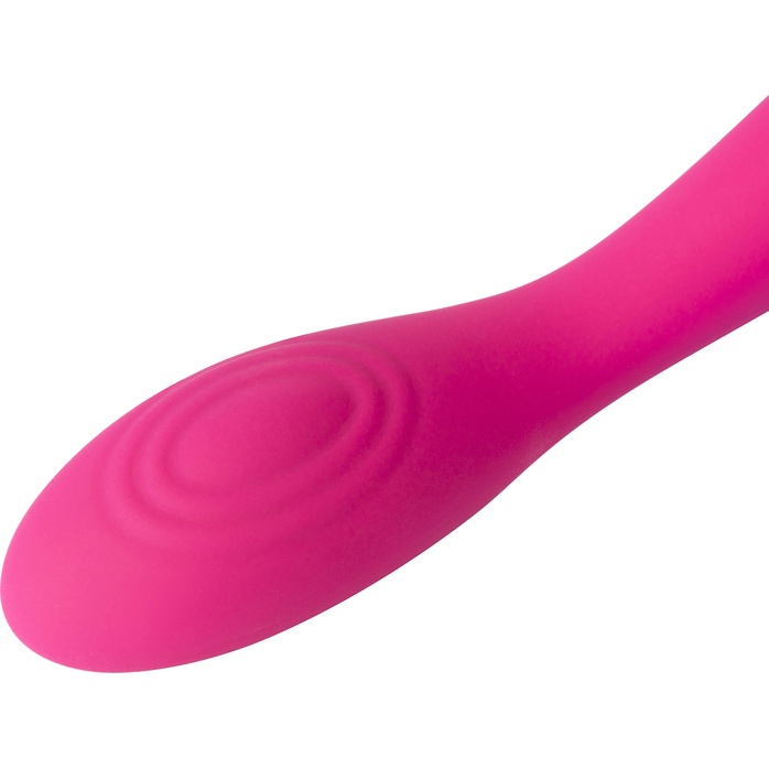 Ярко-розовый G-стимулятор IRIS Clitoral G-spot Vibrator - 18 см. Фотография 5.