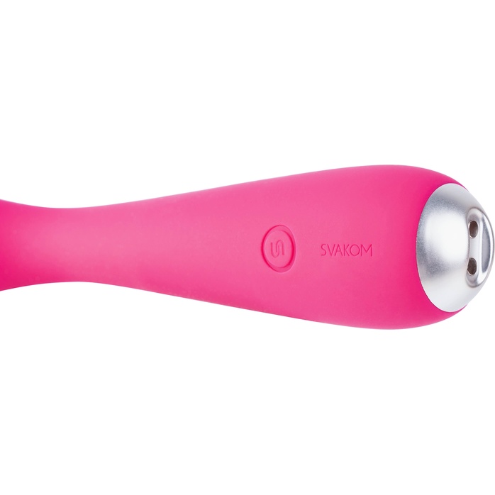 Ярко-розовый G-стимулятор IRIS Clitoral G-spot Vibrator - 18 см. Фотография 7.
