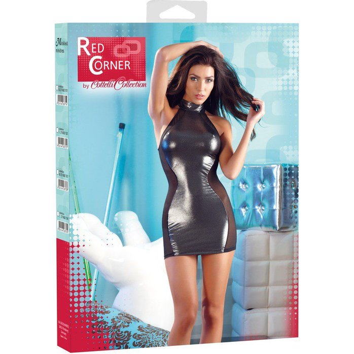 Облегающее платье с блеском - Red Corner by Cottelli Collection. Фотография 5.