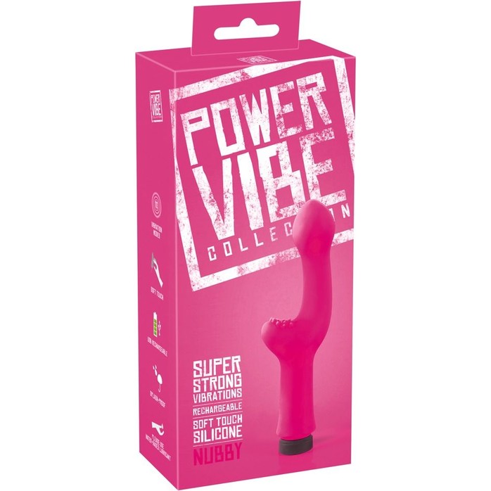 Розовый G-стимулятор с вибрацией Power Vibe Nubby - 18 см - You2Toys. Фотография 4.