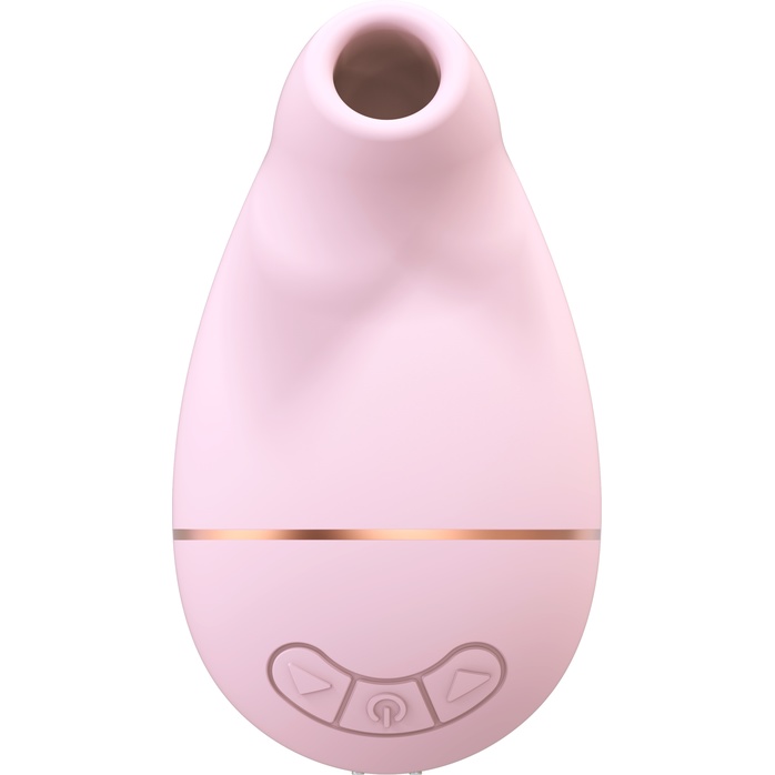Розовый клиторальный вакуум-волновой массажер Irresistible Kissable. Фотография 2.