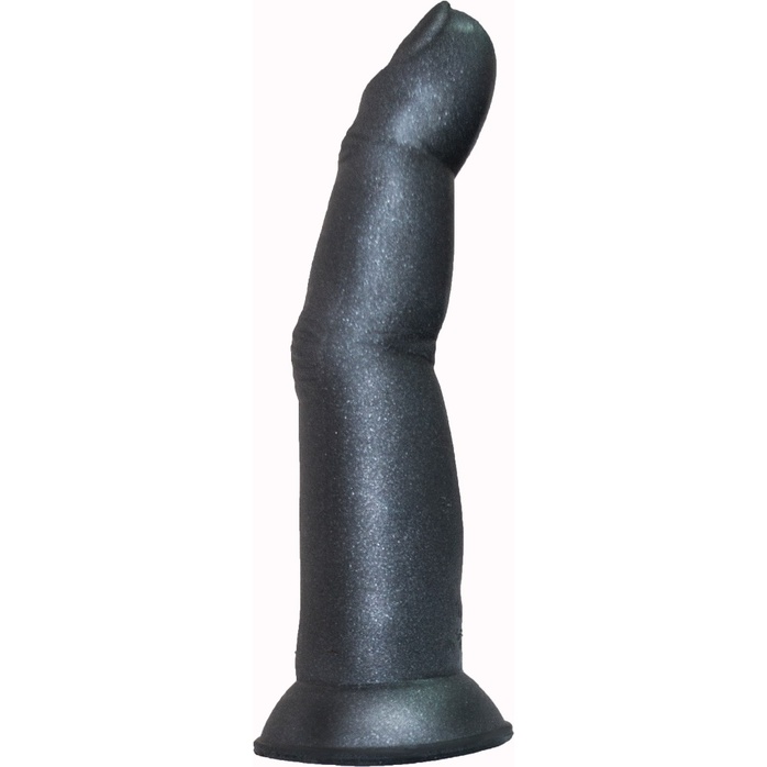 Черный анальный стимулятор в виде пальца на присоске - 15 см