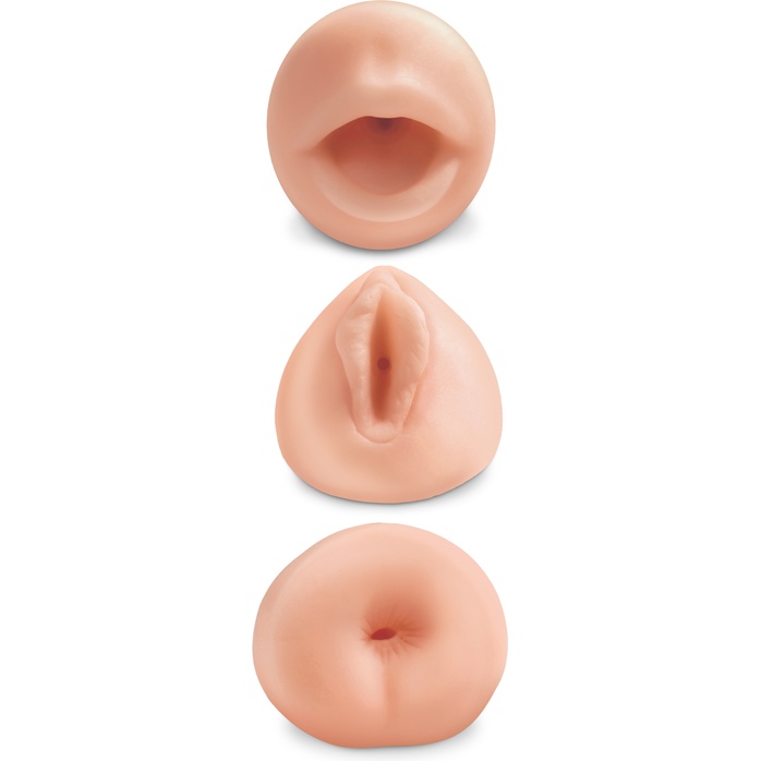 Комплект из 3 мастурбаторов All 3 Holes: вагина, анус, ротик - Pipedream Extreme Toyz. Фотография 2.