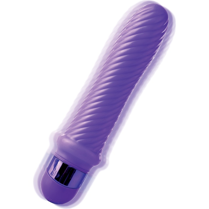 Фиолетовый ребристый вибромассажер Grape Swirl Vibe - 15,8 см - Classix. Фотография 2.