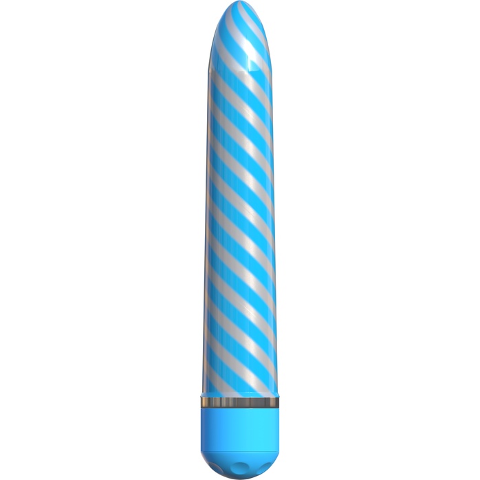 Голубой вибратор Sweet Swirl Vibrator - 21,3 см - Classix