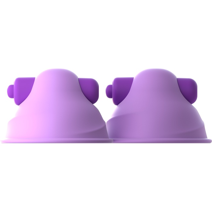 Фиолетовые виброприсоски-стимуляторы на соски Vibrating Nipple - Fantasy For Her. Фотография 2.
