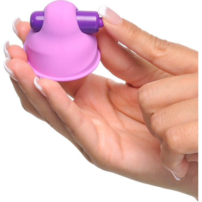Фиолетовые виброприсоски-стимуляторы на соски Vibrating Nipple - Fantasy For Her. Фотография 6.