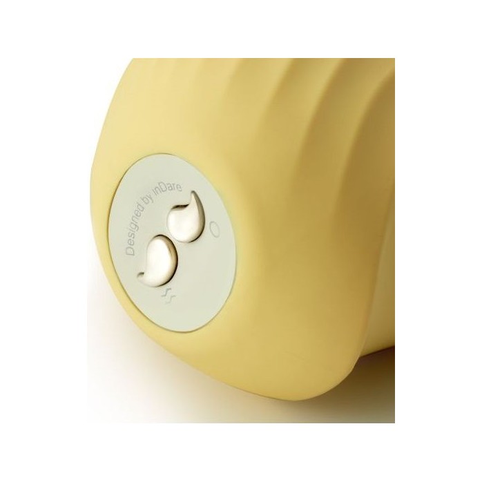 Желтый вакуум-волновой стимулятор с вибрацией и базой-ночником Cuddly Bird. Фотография 4.