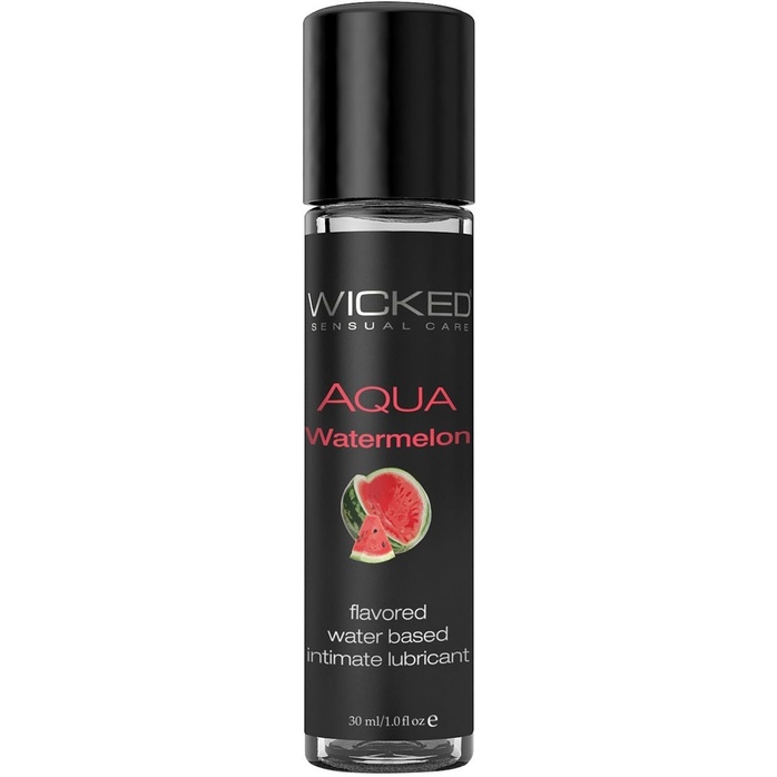 Лубрикант с ароматом арбуза Wicked Aqua Watermelon - 30 мл