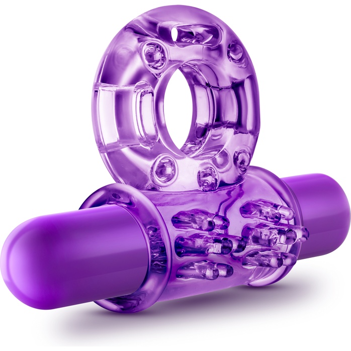 Фиолетовое эрекционное виброкольцо Couples Play Vibrating Cock Ring - Play With Me