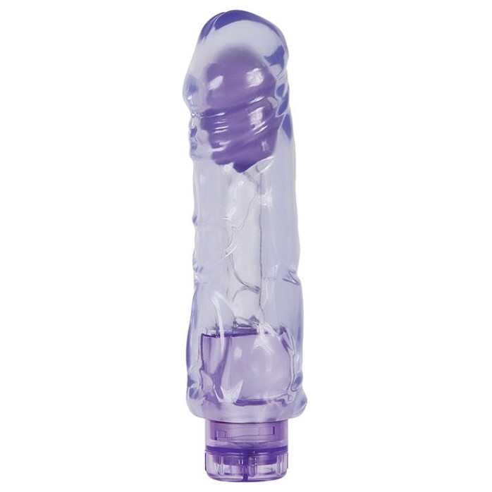 Фиолетовый вибратор-реалистик CHUBBY FUN VIBE - 19 см - Adam   Eve