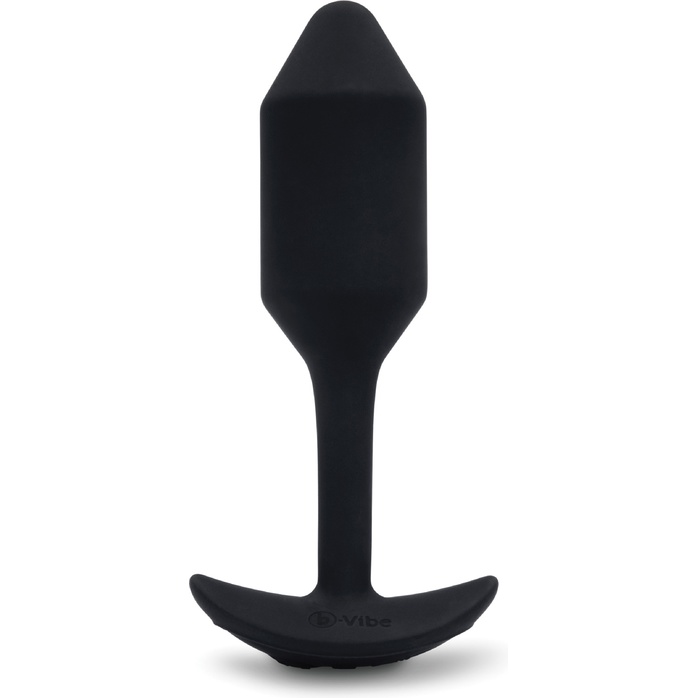 Чёрная пробка для ношения с вибрацией Snug Plug 2 - 11,4 см. Фотография 2.