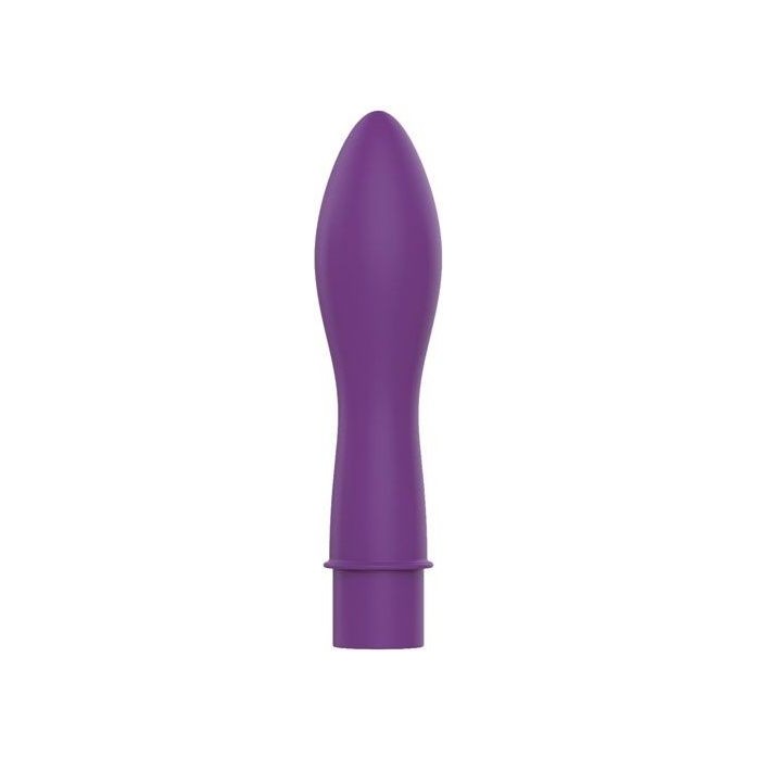 Фиолетовый гладкий мини-вибромассажер - 12,5 см - SWEET TOYS