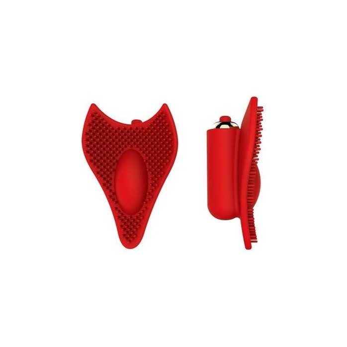 Красный клиторальный стимулятор с шипиками - 7,5 см. - SWEET TOYS