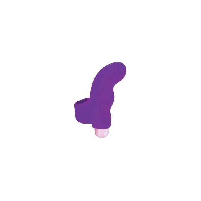 Фиолетовая загнутая вибронасадка на палец - SWEET TOYS