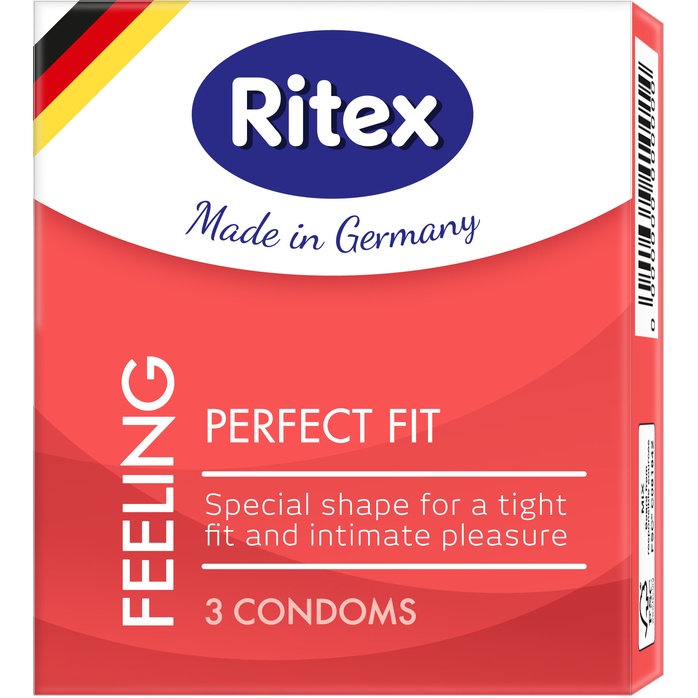 Презервативы анатомической формы с накопителем RITEX PERFECT FIT - 3 шт