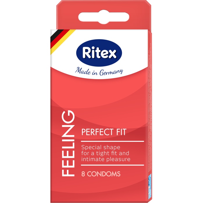 Презервативы анатомической формы с накопителем RITEX PERFECT FIT - 8 шт