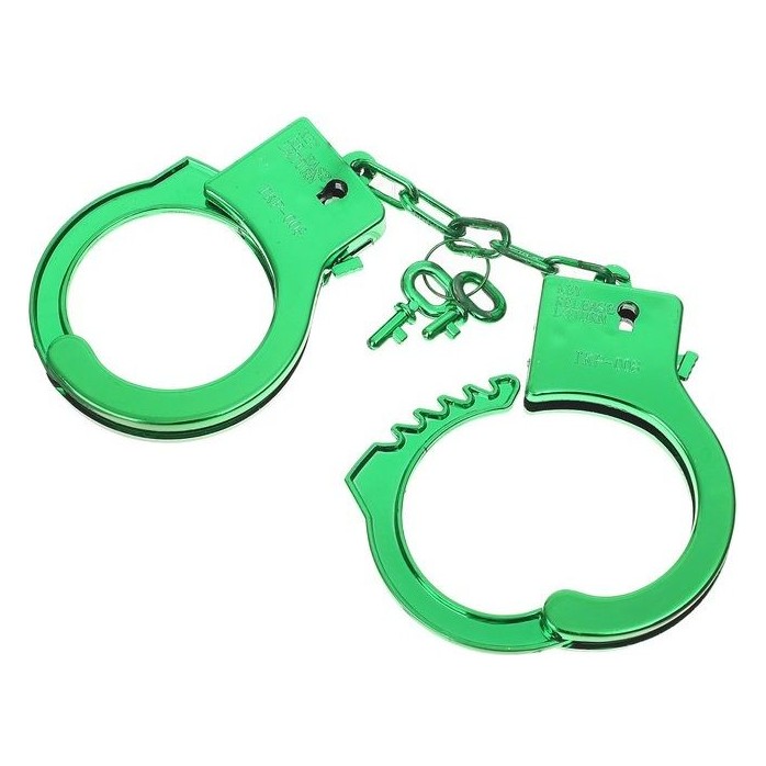 Зеленые пластиковые наручники Блеск