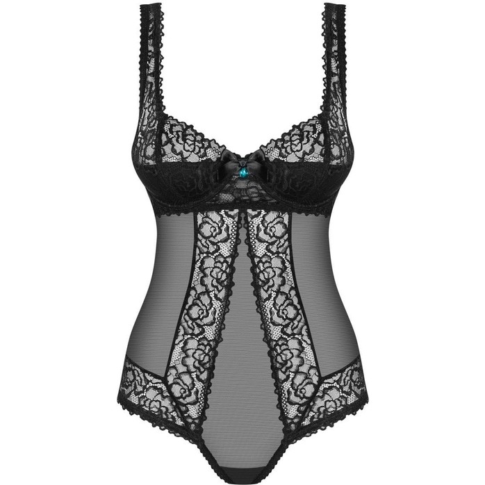 Эффектное полупрозрачное боди с кружевом - Sexy. Фотография 5.