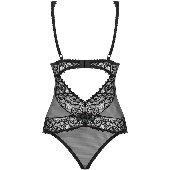 Эффектное полупрозрачное боди с кружевом - Sexy. Фотография 6.