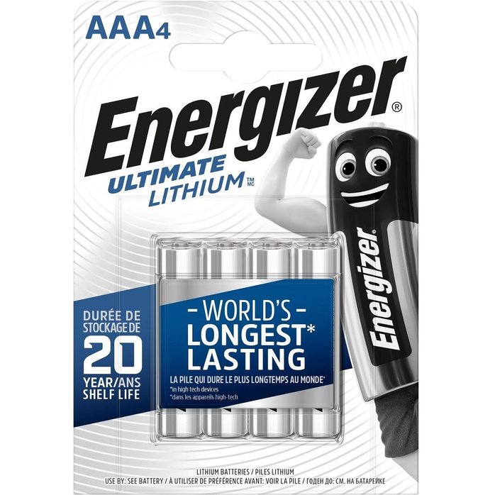 Батарейки Energizer Ultimate Lithium L92 AAA B - 4 шт