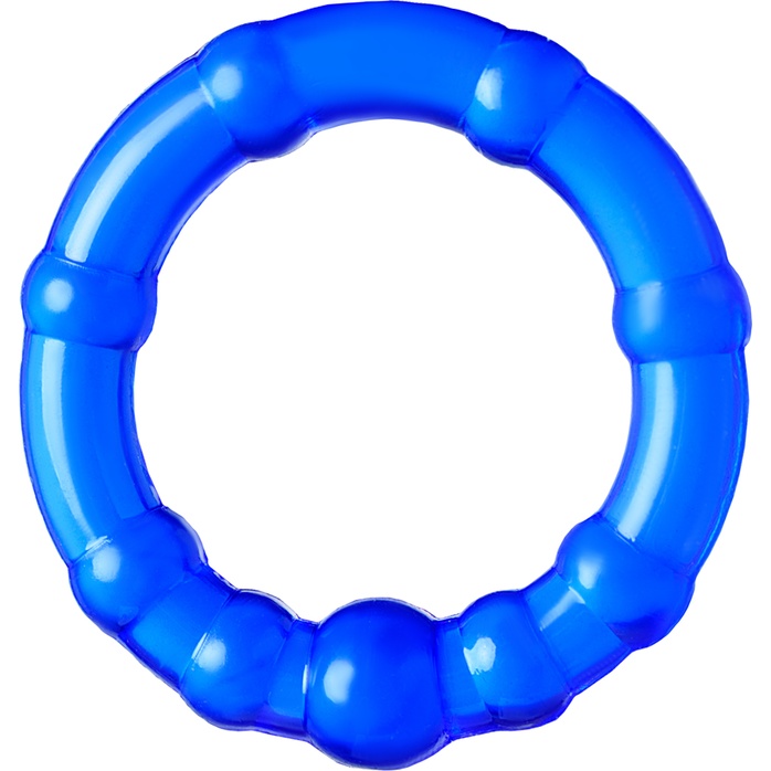 Набор из 3 синих силиконовых эрекционных колец разного размера. Фотография 3.