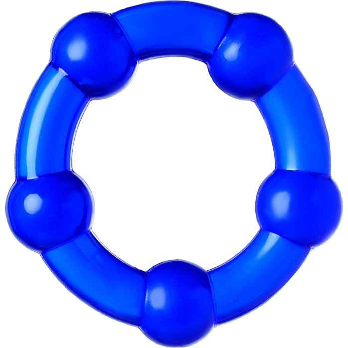 Набор из 3 синих силиконовых эрекционных колец разного размера. Фотография 4.