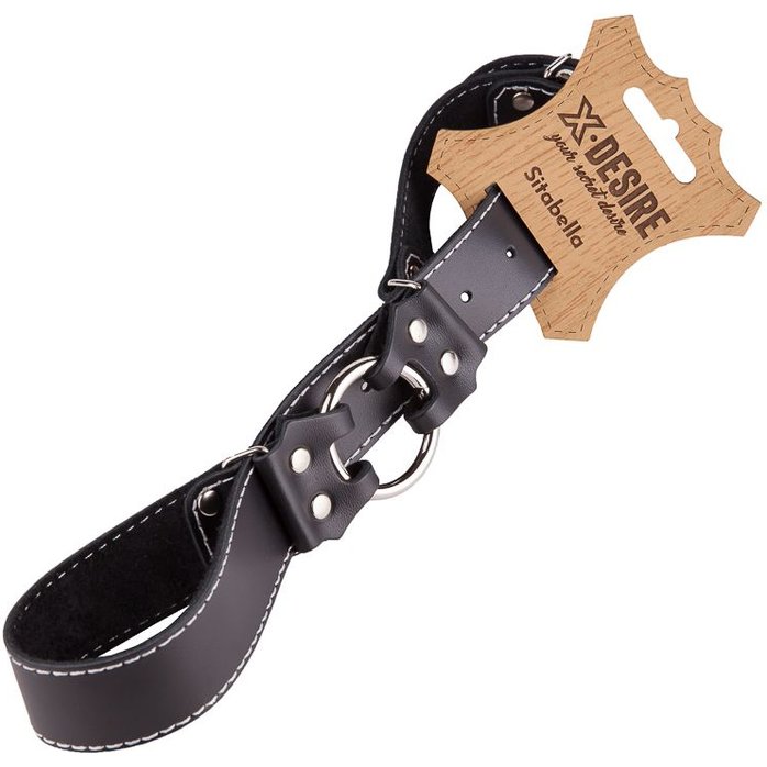 Кожаные ременные наручники - BDSM accessories. Фотография 3.