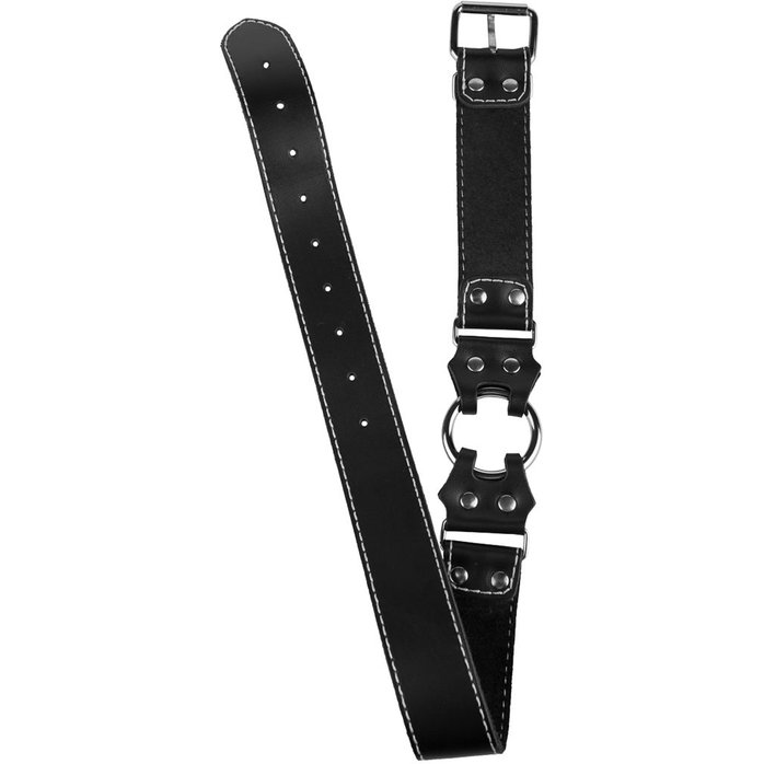 Кожаные ременные наручники - BDSM accessories. Фотография 9.