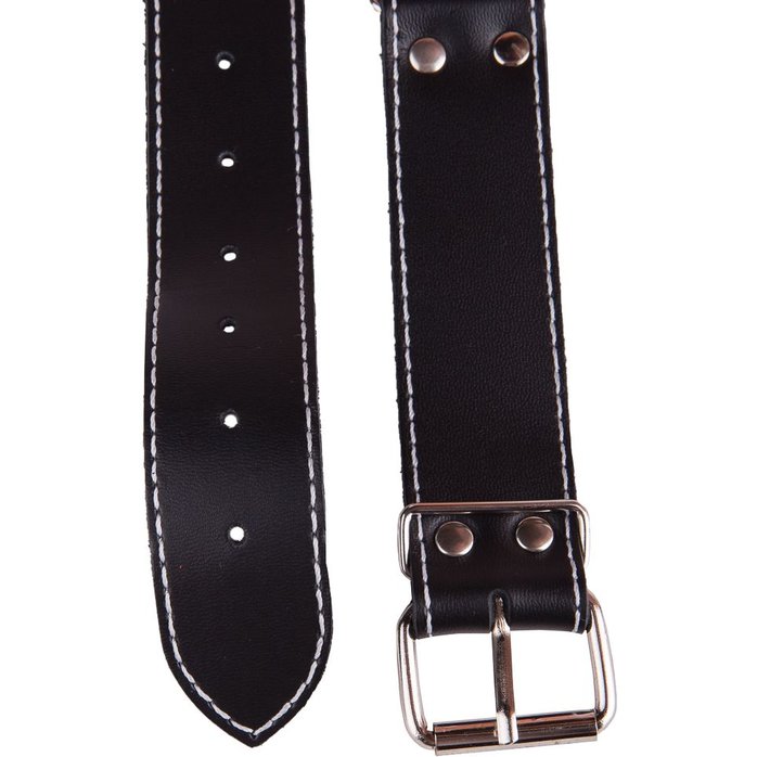 Кожаные ременные наручники - BDSM accessories. Фотография 13.