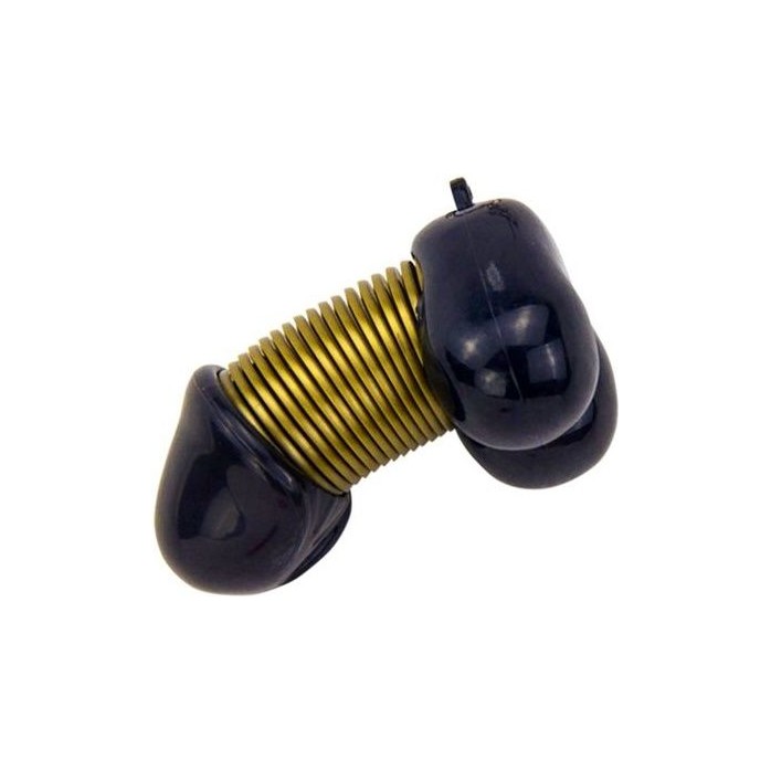Черный брелок для ключей в форме пениса