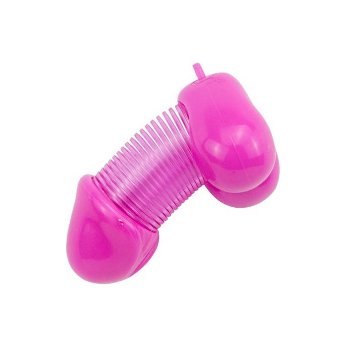 Розовый брелок для ключей в форме пениса. Фотография 2.