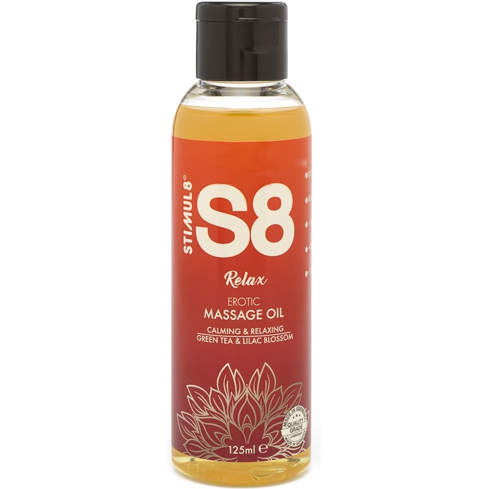 Массажное масло S8 Massage Oil Relax с ароматом зеленого чая и сирени - 125 мл