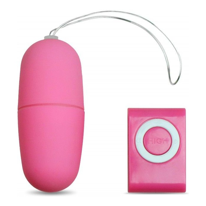 Розовое виброяйцо с пультом управления - 7 см - Классика секса. Фотография 2.