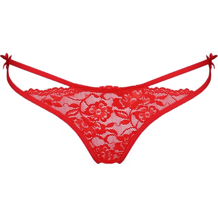 Полупрозрачные кружевные трусики Warda с завязочками. Фотография 3.