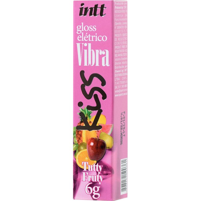 Блеск для губ GLOSS VIBE Tutti-frutti с фруктовым ароматом и эффектом вибрации - 6 гр. Фотография 2.
