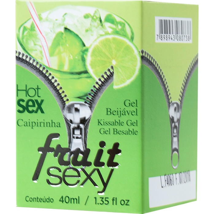 Массажное масло FRUIT SEXY Caipirinha с ароматом лайма и разогревающим эффектом - 40 мл. Фотография 5.
