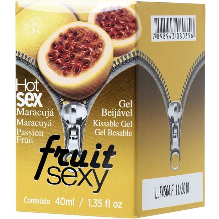 Массажное масло FRUIT SEXY Maracuja с ароматом маракуйи и разогревающим эффектом - 40 мл. Фотография 2.