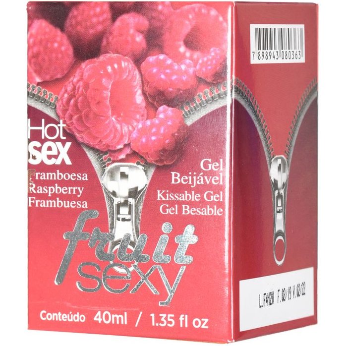Массажное масло FRUIT SEXY Raspberry с ароматом малины и разогревающим эффектом - 40 мл. Фотография 2.
