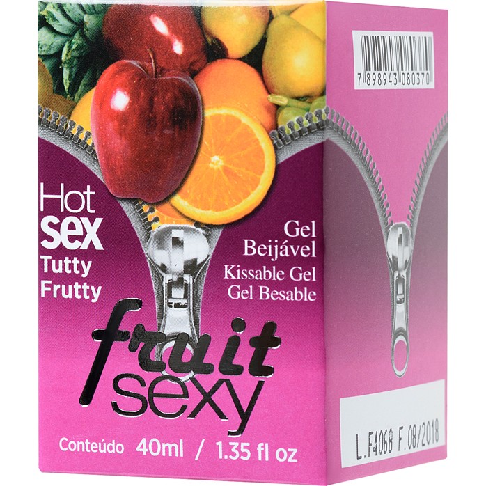 Массажное масло FRUIT SEXY Tutti-frutti с фруктовым ароматом и разогревающим эффектом - 40 мл. Фотография 4.