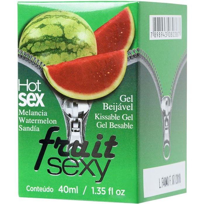 Массажное масло FRUIT SEXY Watermelon с ароматом арбуза и разогревающим эффектом - 40 мл. Фотография 2.