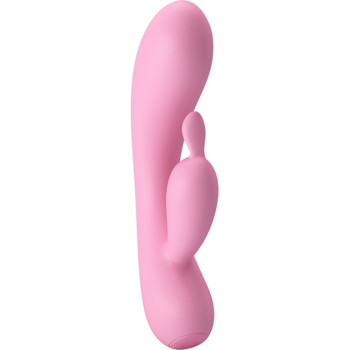 Нежно-розовый вибратор Hugo с клиторальным отростком - 16,5 см - Pretty Love. Фотография 2.