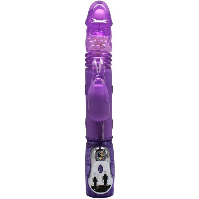 Фиолетовый вибратор ANDROID ALIEN с жемчужинами - 29 см. Фотография 2.