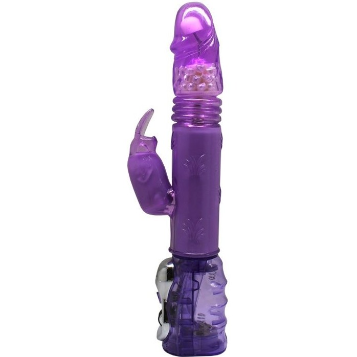 Фиолетовый вибратор ANDROID ALIEN с жемчужинами - 29 см