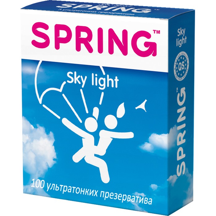 Ультратонкие презервативы SPRING SKY LIGHT - 100 шт